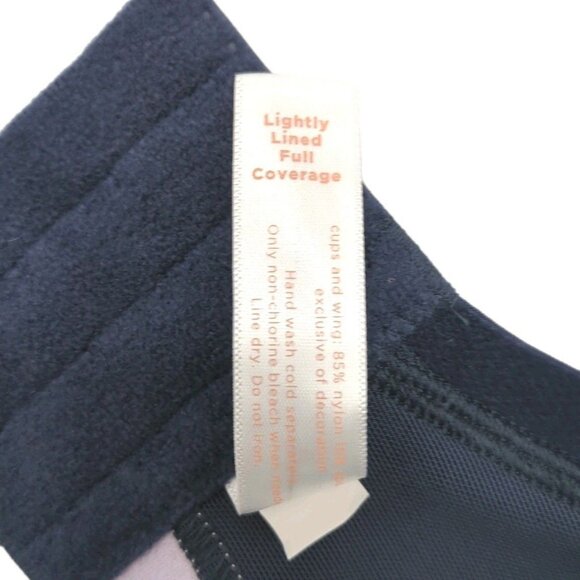 Lane Bryant Cacique Bra Lightly Lined Full Coverage U/W Size 42F Navy Blue - Picture 10 of 10